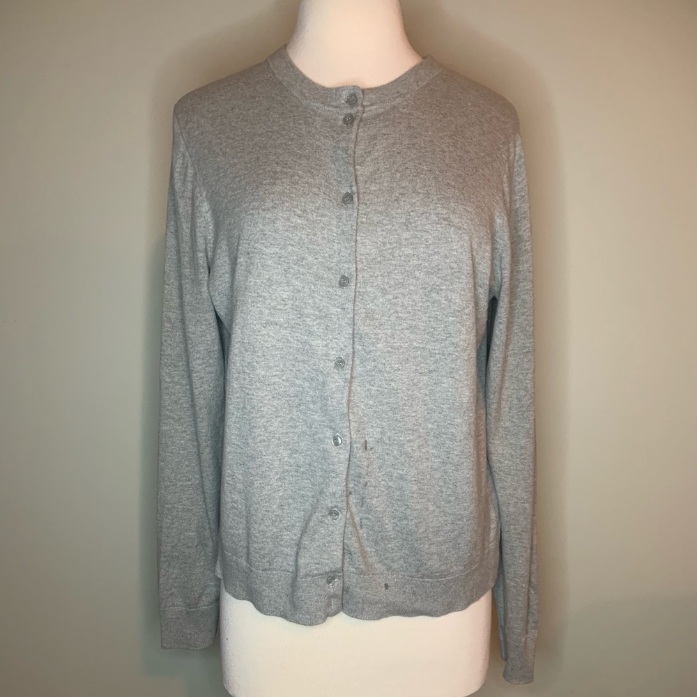 J Crew grey button down cardigan XL